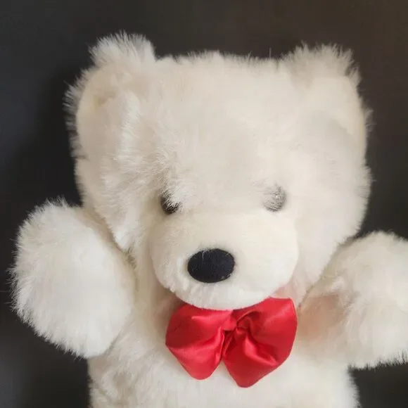 PBC International Cuddle Bear Teddy Stuffed Animal Plush White 11" Valentine - Picture 2 of 5